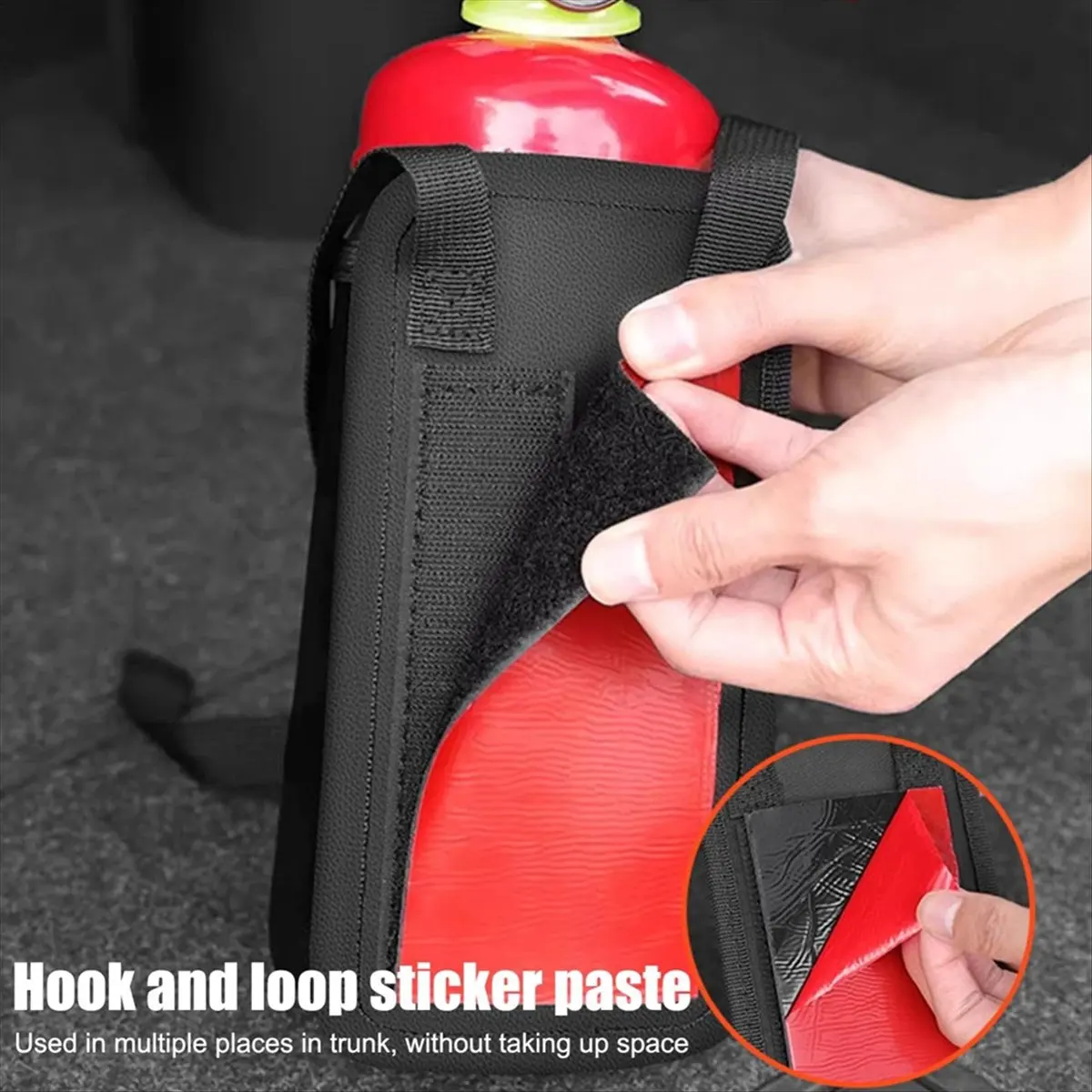 AT16 Car FireExtinguisher Fixed Bag, Mount Car Holder Pack, Water Cup Storage for Seat