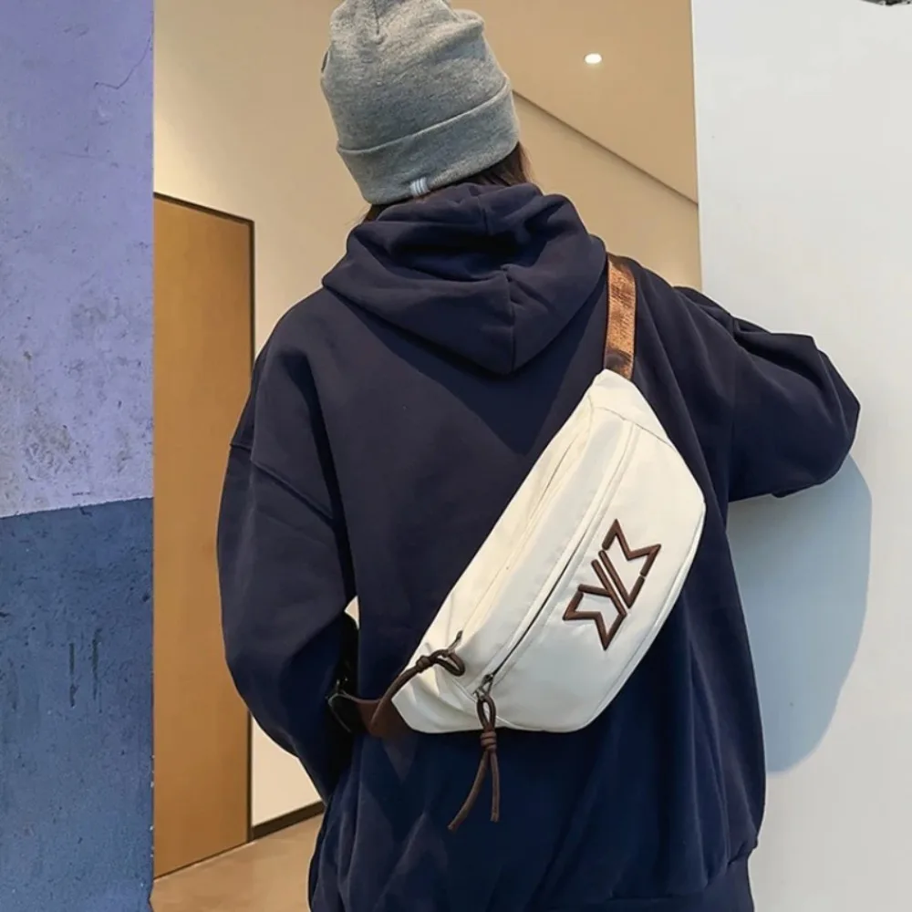 Модная повседневная мужская нагрудная сумка с регулируемым ремешком, многофункциональная нейлоновая поясная сумка, большая вместительная мужская сумка через плечо на молнии, женская