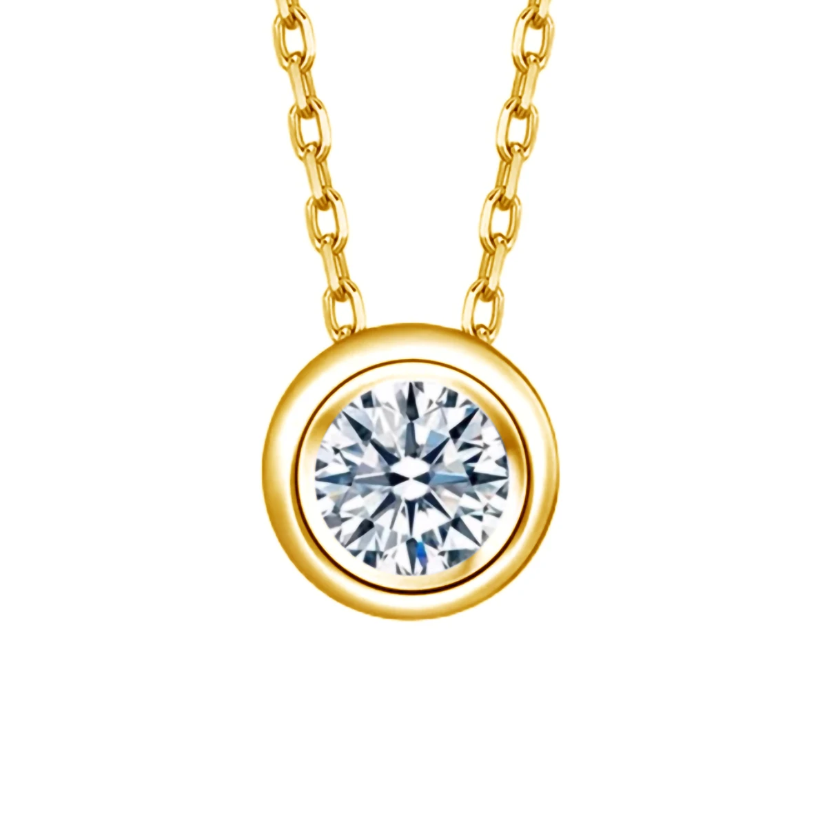 Imagem -05 - Ouro Moissanite Colar de Diamantes Jóias Finas para as Mulheres Casamento Proposta Presente Real Au750 18k