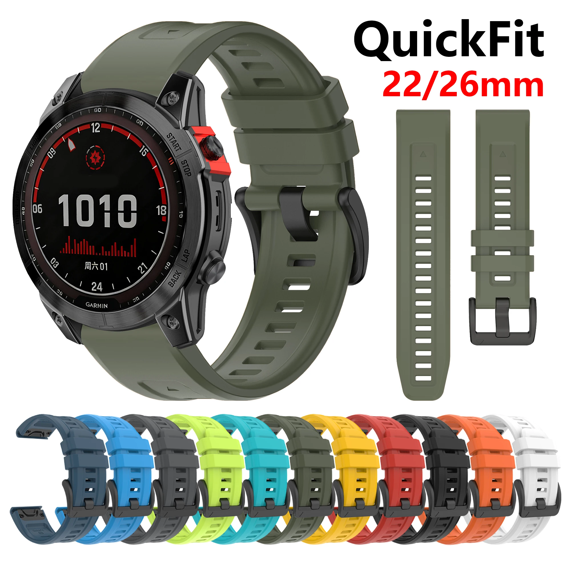 QuickFit Armband 22mm 26mm für Garmin Fenix 5 6 7 8 Serie Uhrenarmband Epix Gen2 Pro Enduro 3 Tactix 8 47 51mm Uhrenarmband