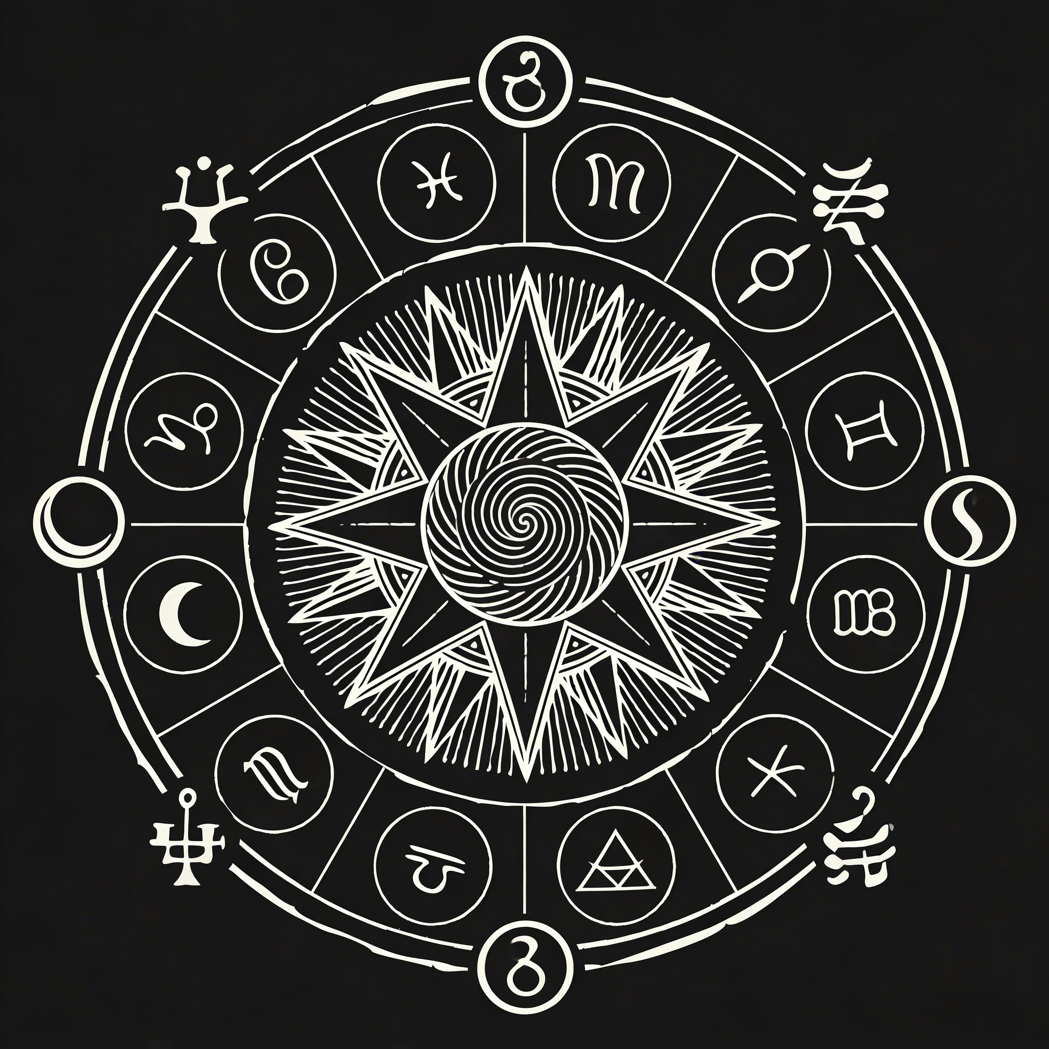 VIKAMA 12 Zodiac Signs Altar Cloth Blue White Star Chart Table Mat for Witchcraft Decor