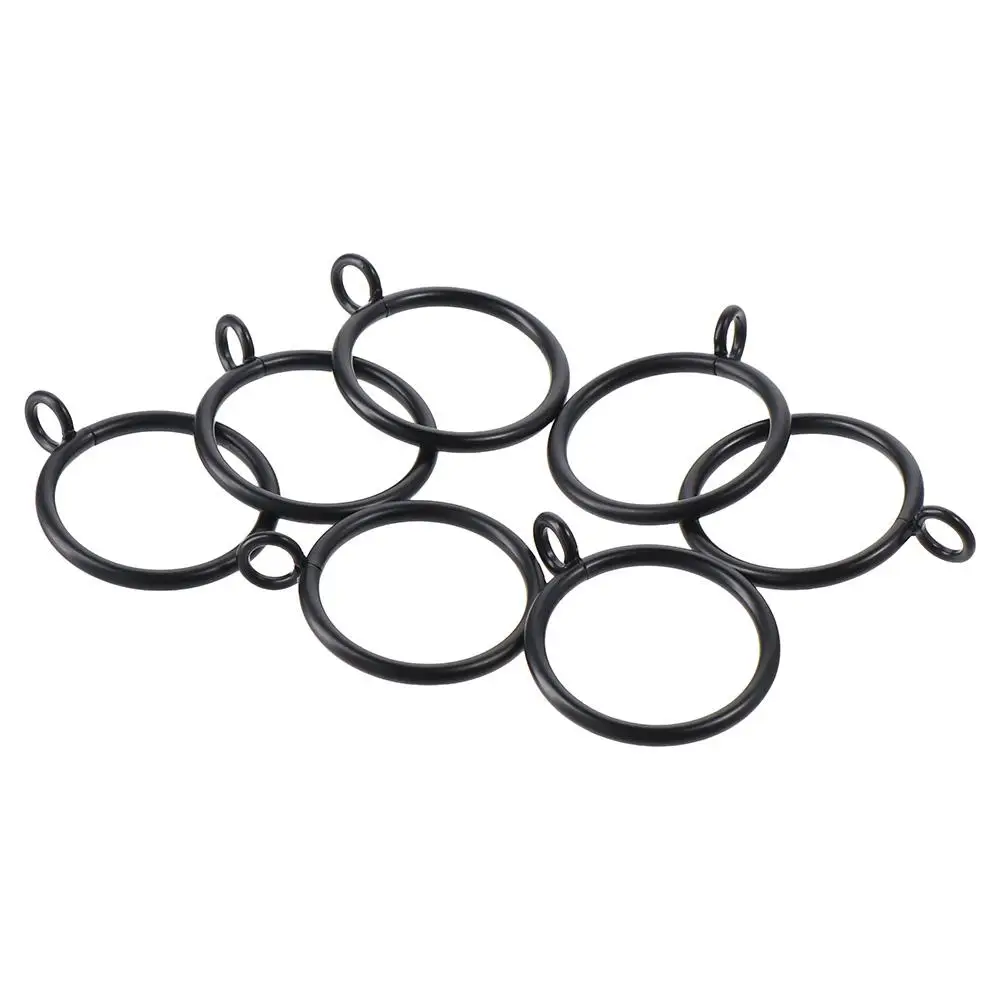 30pcs Easy To Use Metal Curtain Ring Black 1.25 Inch Shower Curtain Hooks Curtain Hooks Bedroom