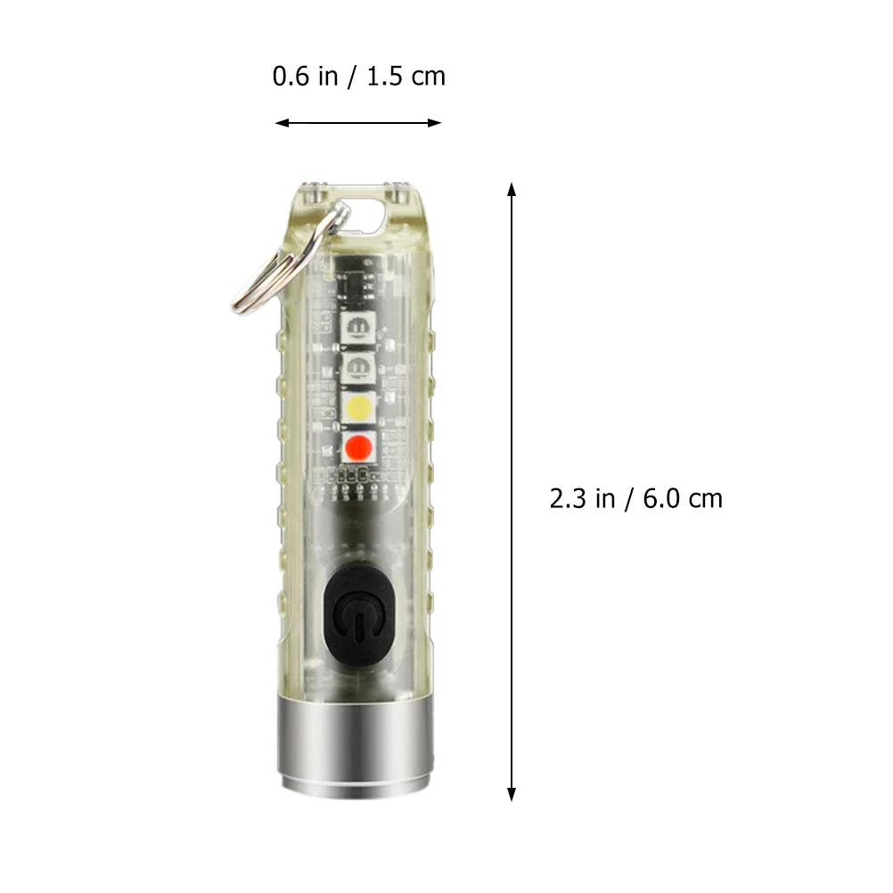 

Usb Rechargeable Mini Flashlight Keychain Led Portable Outdoor Camping Hiking Lighting Tool Stainless Steel Hanging Pendant