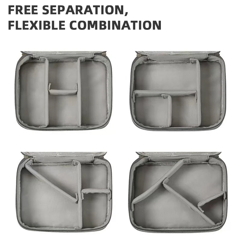 Travel Portable Digital Double Layer Storage Bag Data Cable Mobile Power Charging Cable Accessories Multi-Function Storage Box