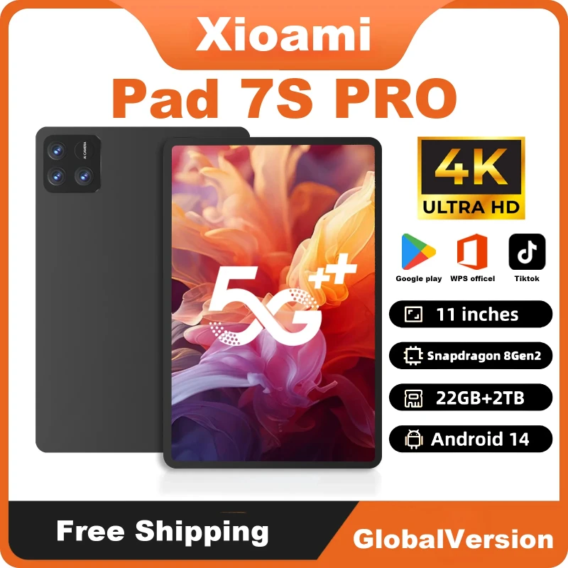 2024 Original Global Mi 6S Pro Tablet 11 inch HD 4K Android14 22GB+ 2TB 10000mAh 5G Dual SIM WiFi GPS Tablet PC