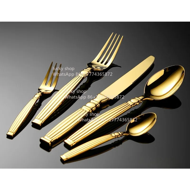 Steak Knife and Fork Hotel Fruit Fork Coffee Dessert 304 High-grade Stainless Steel Tableware