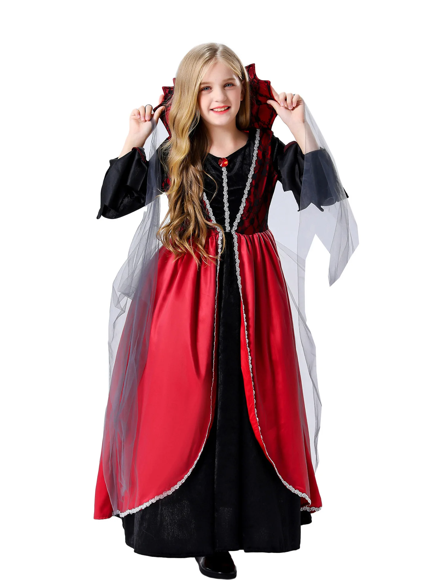 

Children's Court Devil Costume Halloween Outfit 17 Years Old And below Spring 2026 Fashionable Traditional National Stage Cos...