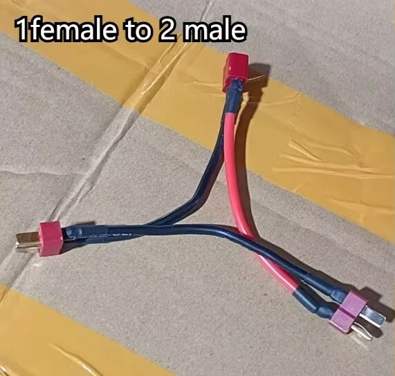 T-Plug Y Wire Harness Female to Male T Plug Parallel Battery Pack Connector Cable For Rc Lipo Battery Rc Model