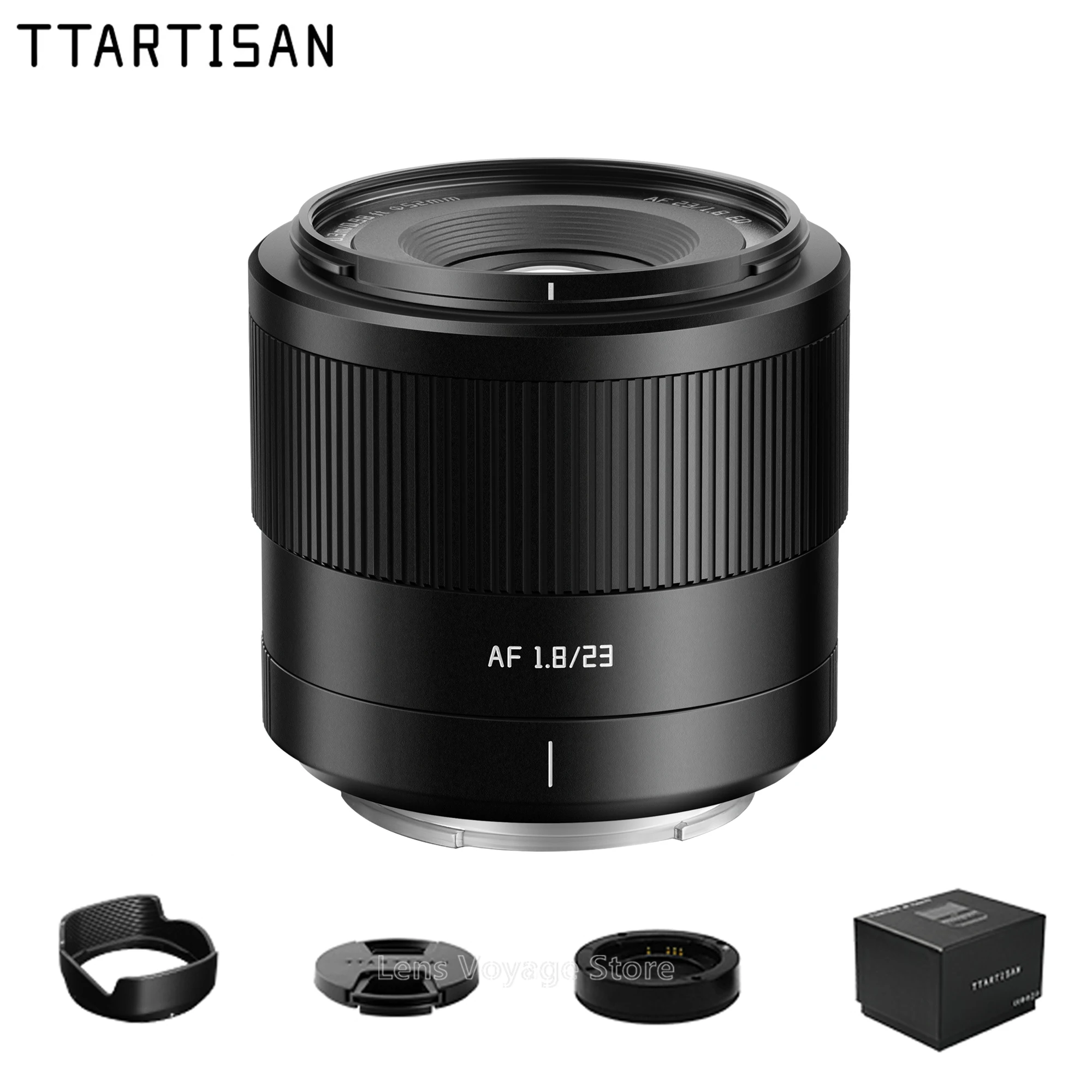 Большой объектив TTArtisan AF 23 мм F1.8 для Sony ZV-E10 II A6300 A6400 A6700 для Fujifilm XT3 XT4 XT4 XM5 XT50 XT40 XT30