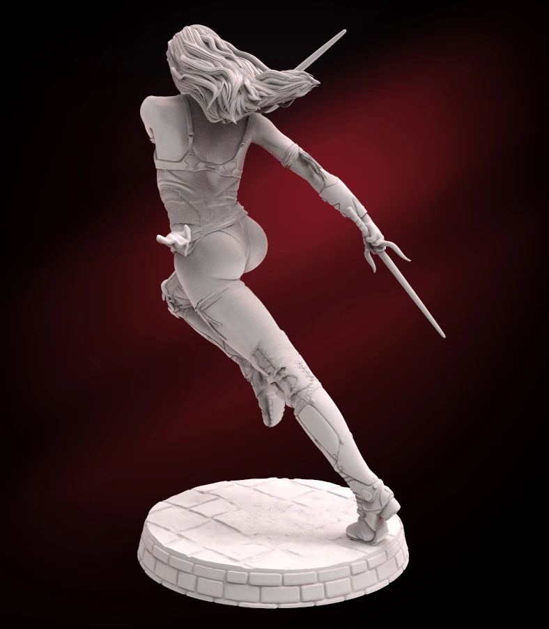 1/24 75mm 1/18 100mm Resin Model Sexy Girl Warrior Figurine Unpainted No Color RW-277