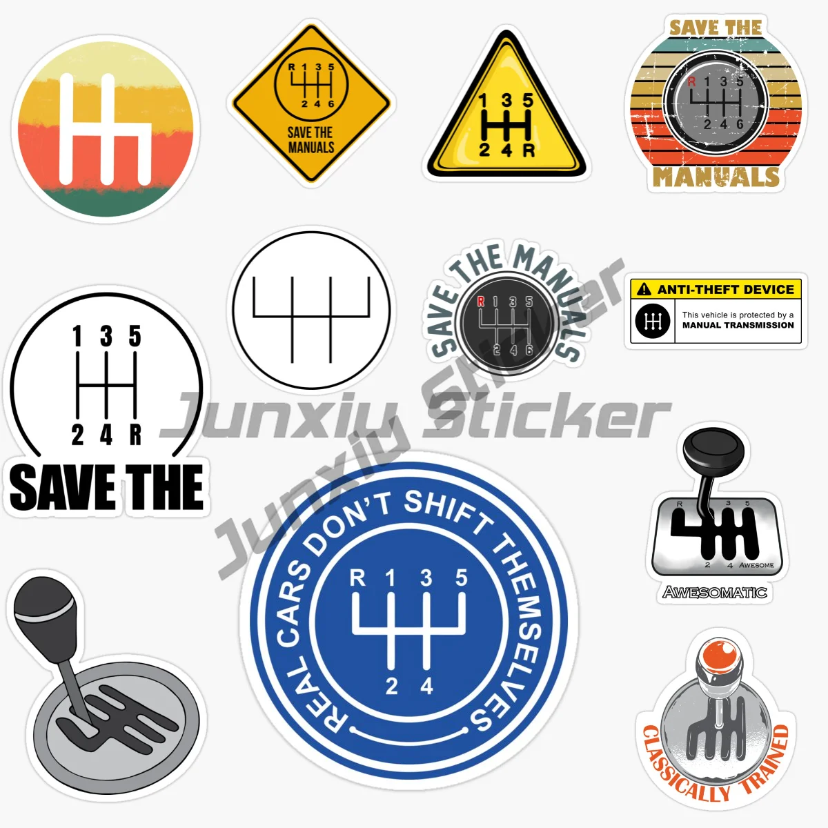 

SAVE THE MANUALS Vinyl Self-adhesive Car Stickers External Decorative Decals
