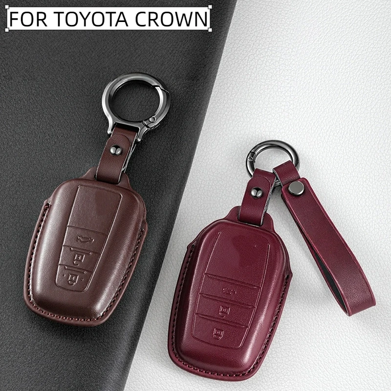 

For Toyota Crown Land Release Keycase 2024 13th and 14th Generation Crown Car Special Shell Leather Full Buckle