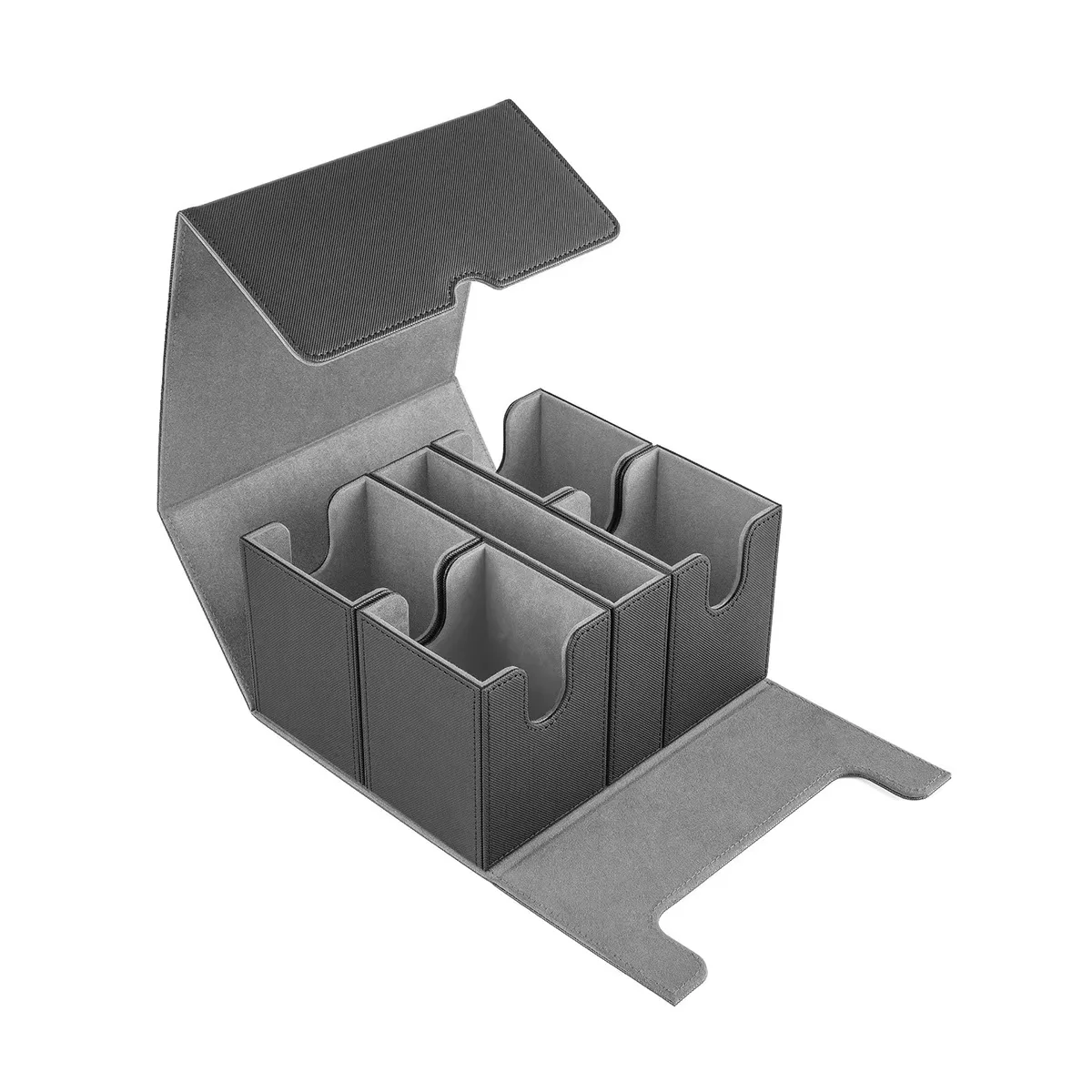 5-in-1 two row detachable dice box can hold over 480 cards per set, suitable for TCG cards, sports cards, magic game cards