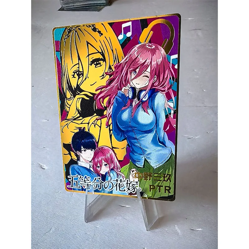 Anime New Mr Goddess Story Kamisato Ayaka Yae Miko Beautiful Girl Collection Card Imitation metal card Childrens holiday gifts