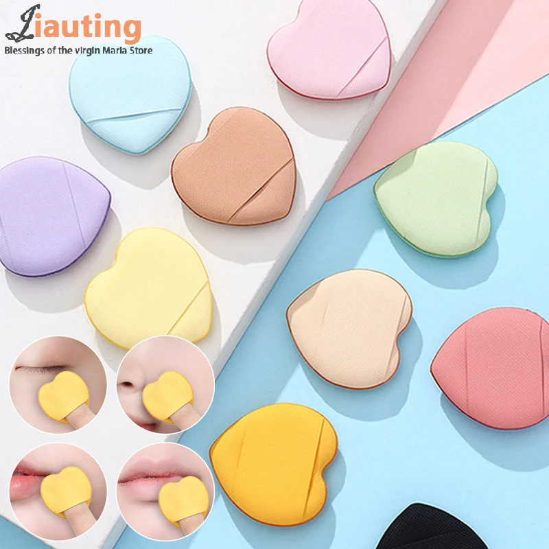 พัฟแต่งหน้ารูปหัวใจขนาดเล็ก 20 ชิ้น ปราศจากน้ำยาง ใช้สำหรับรองพื้นชนิดน้ำ