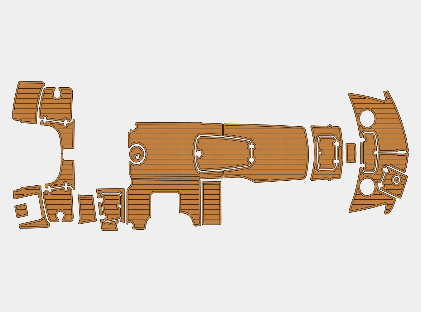 

2018 Tahoe 2150 1/4" 6mm EVA foam Non-Slip PVC Teak Decking marine Mat seadek aqua carpet Marine Floor