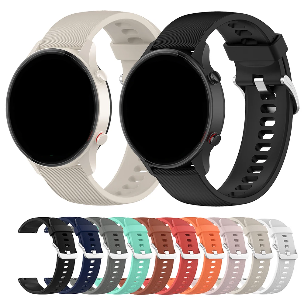 22mm Silicone Strap For Xiaomi Watch Color Sport/Color 2/S4 S3 S2 Replacement Watch Band for YAMAY SW022/Imilab kw66
