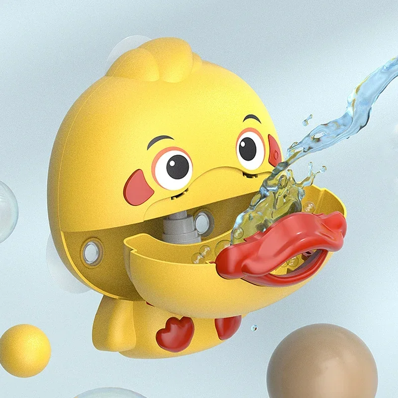 Bubble Duck Baby Bath Toy Funny Toddler Bath Bubble Maker Pool Swimming Bathtub Soap Machine Bathroom Toys for Children Kids