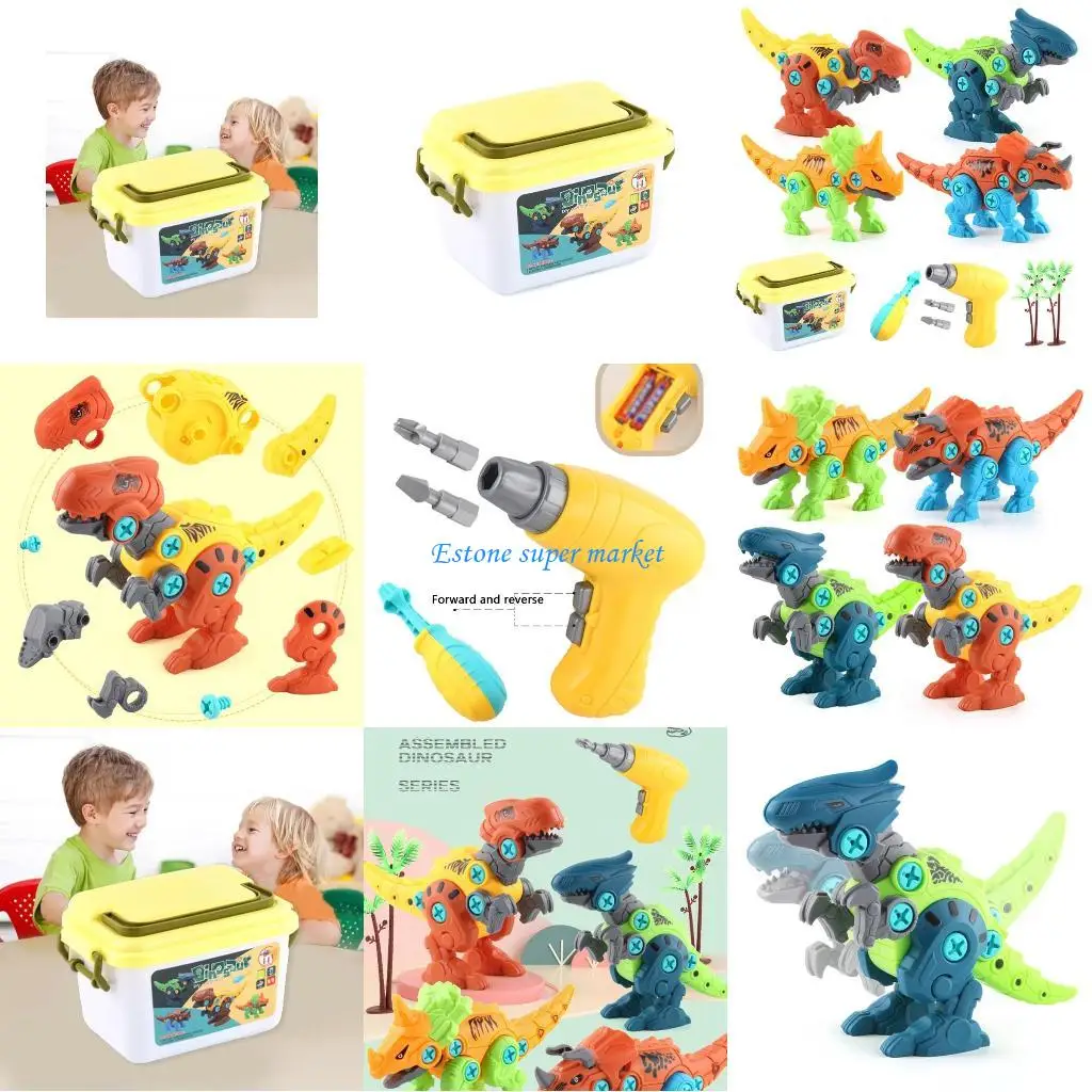 

090B Take Apart Dinosaur Educational Dinosaur Building with Storage Box