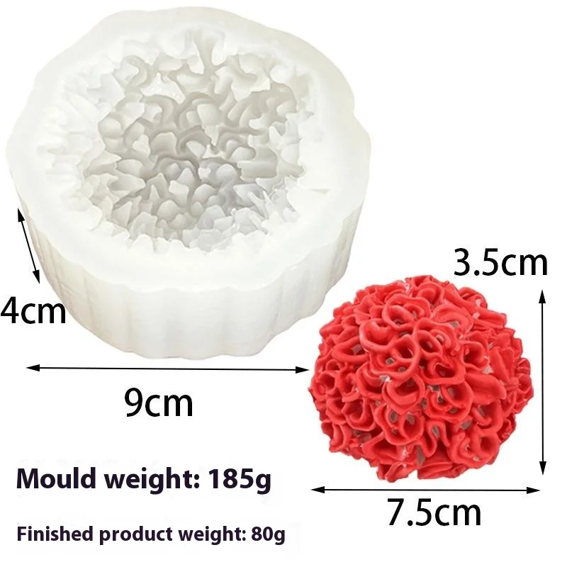 

1PC Silicone Chrysanthemum Mold for DIY Gypsum Aromatherapy Candle, Perfect Day Of The Dead Decoration