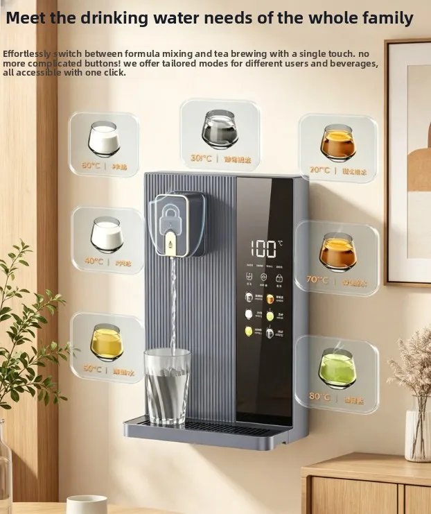 

Ultra Thin Wall Mounted Pipe Machine: Multi Function Hot Water Dispenser for Home & Office Drinking