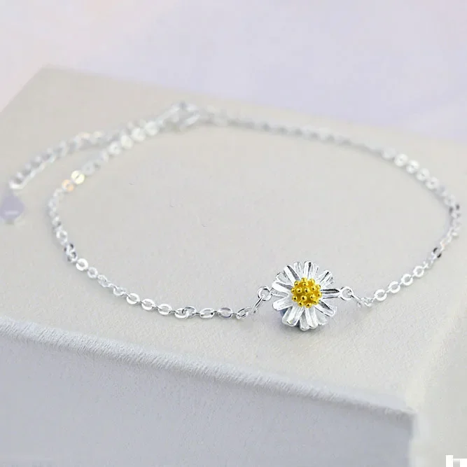 

Fashion Chrysanthemum Chain For Women Anklet Hot Sale 925 Sterling Silver Anklets For Women Foot Jewelry Anklet On Foot