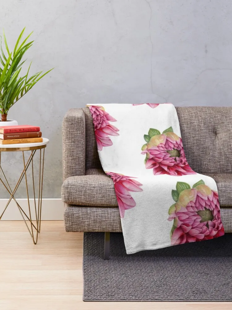 Unfolding Dahlia Throw Blanket for sofa Summer Beddings Bed warm for winter Blankets