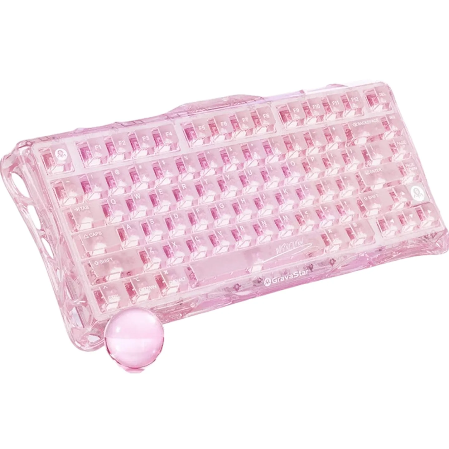 Gravity Planet K1Lite Pink Gaming Keyboard Tri-Mode Mechanical Keyboard Hot Swappable Gasket Gaming Keyboard For PC FPS Gift