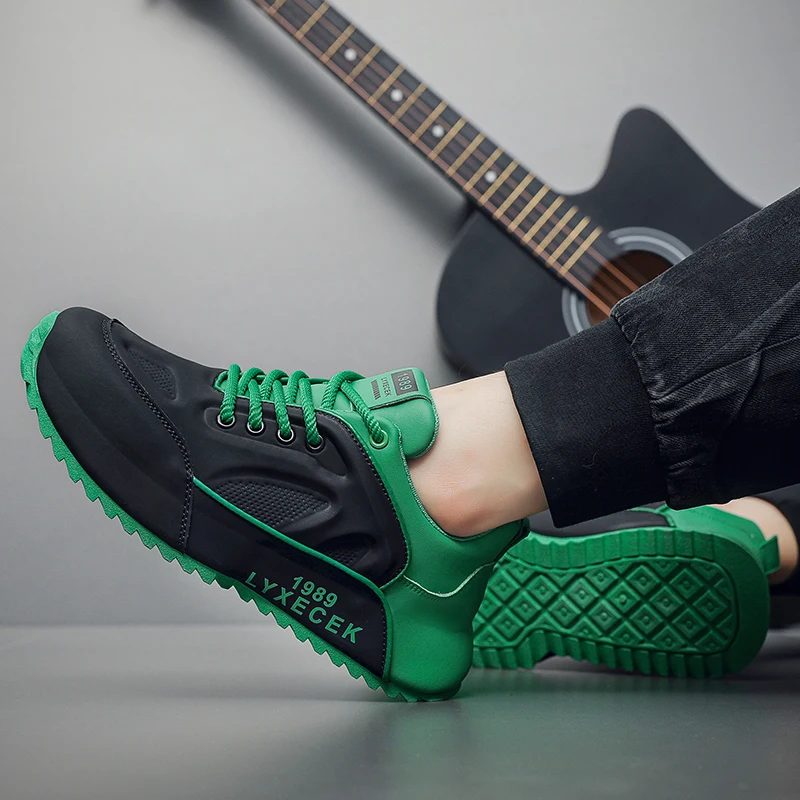 

New Minimalist Breathable Thick-Heeled Sporty Casual Shoes for Men Trendy Versatile Daily Wear Comfortable Footwear