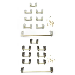 V2 PCB Mount Screw-in Stabilizers Translucent  Gold Plated 2u 6.25u Keycap Stabilizers for Mechanical Keyboard
