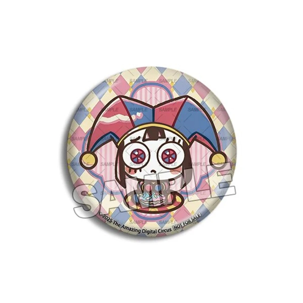 58mm Anime Pomni‌ Jax‌ Caine‌ Bubble‌ Zooble‌ Kinger‌ Cosplay Costumes SPTE Tin Plated Pin Badge Accessories Pendant Prop