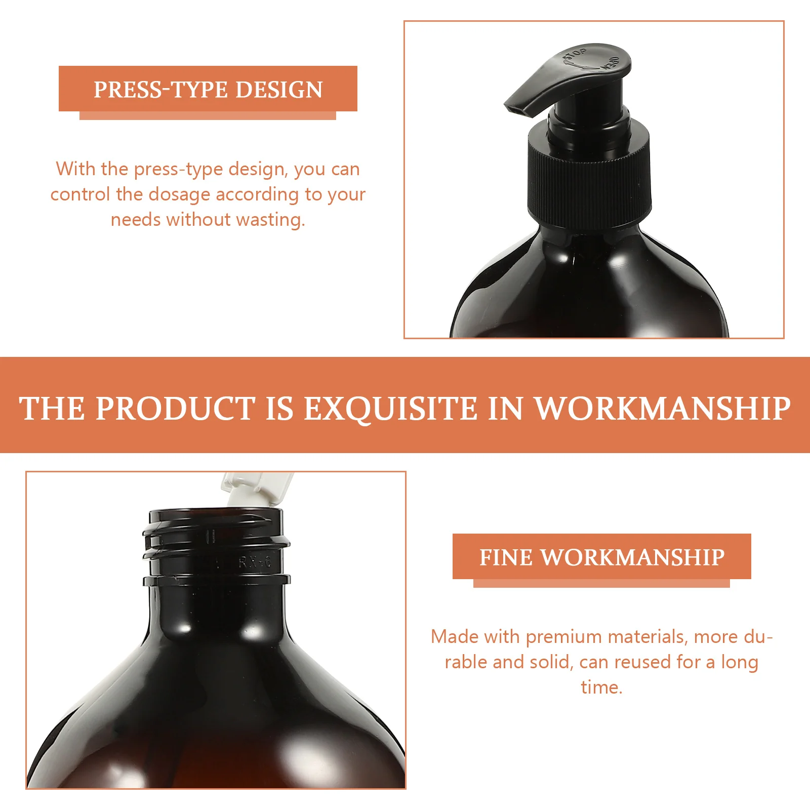 3Pcs Hand Seife Pumpe Flaschen Drücken Sie Typ Lotion Dispenser Nachfüllbare Shampoo Flasche Kreative Hand Container Badezimmer