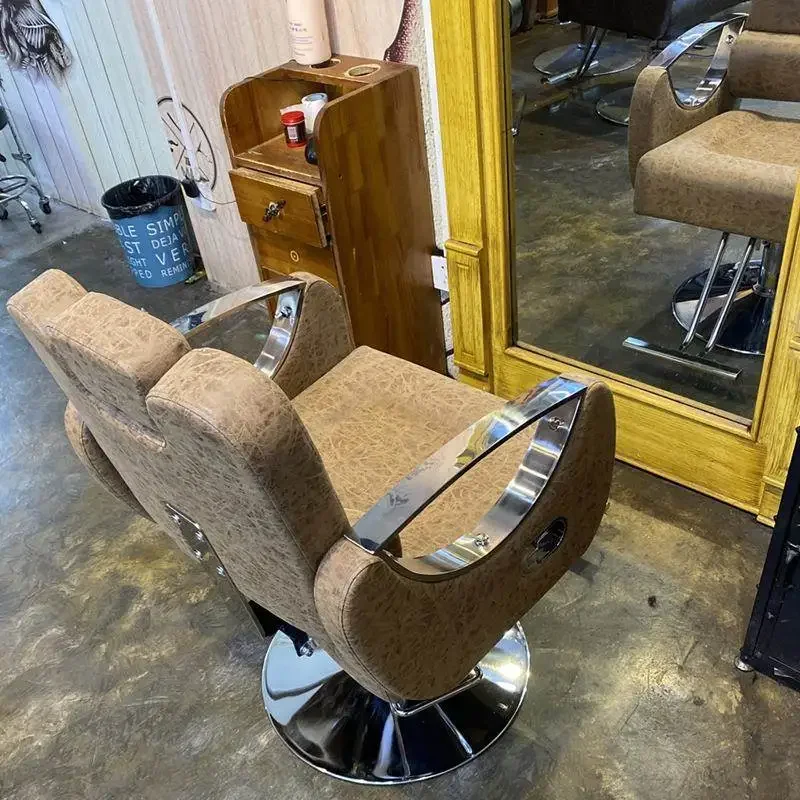 Beauty Salon Barber Chairs Luxury Office Metal Manicure Hairdressing Barber Chairs Barbershop Silla De Barbero Salon Furniture