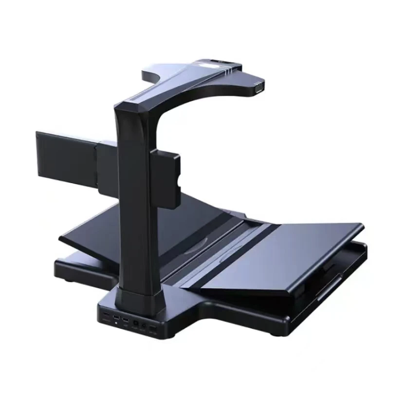 25MP V-shape High-resolution OCR USB Aluminum Book Scanner Curved Surface Flattening A3 High-speed Ancient Book