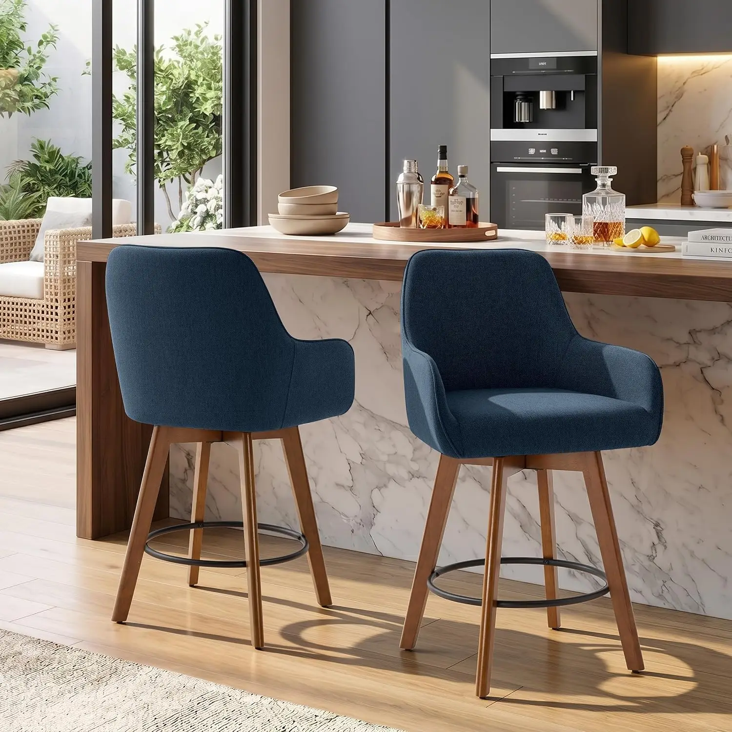 Upholstered Swivel Bar Stools 9