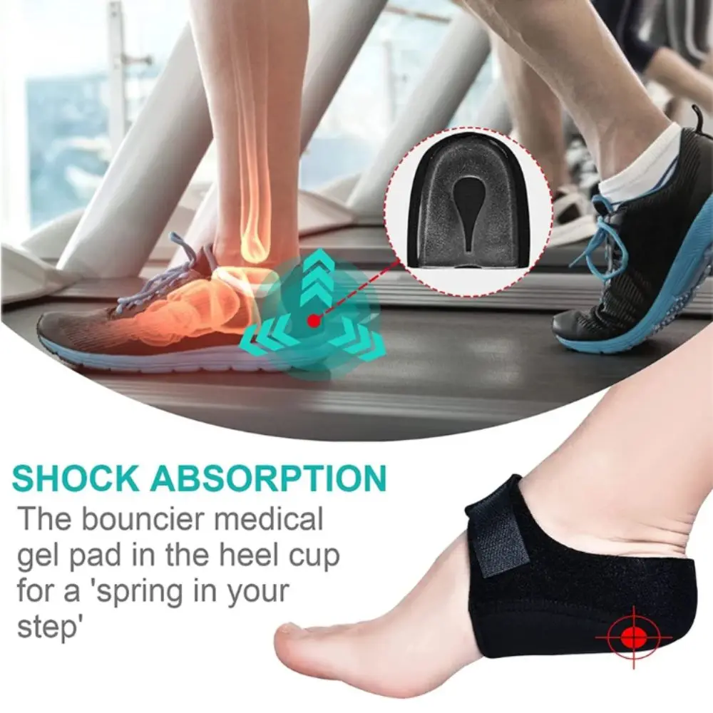 الأشرطة القابلة للتعديل منصات كعب سيليكون امتصاص الصدمات هلام المواد كعب إدراج دعم وسادة التهاب اللفافة حامي #2