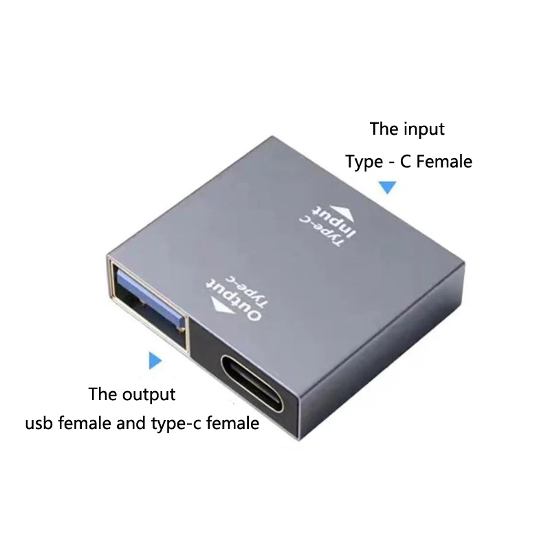 USB C Female to Dual Female Splitter Hub Convter Adapter Type C Coupler Extender Extension Connector for USB C Device