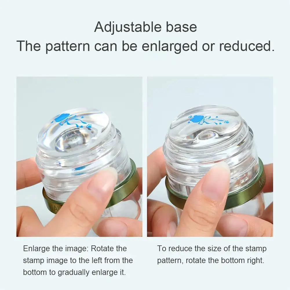 Nail Telescopic Capsule Cabin Transfer Silicone Nail Art Pattern Plates Printed Silicone Seal Manicure Transfer Printing Tool view 5
