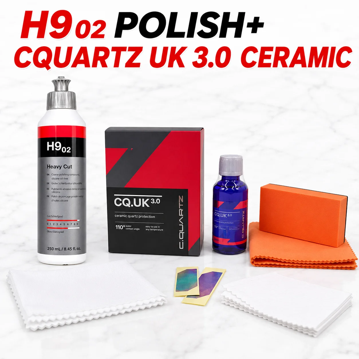 Car Ceramic Coating CAR CQUARTZ UK 3.0 Based Nanotechnology Bonds To Paint Glass Metal and Plastic Paint Care CQ UK 3.0
