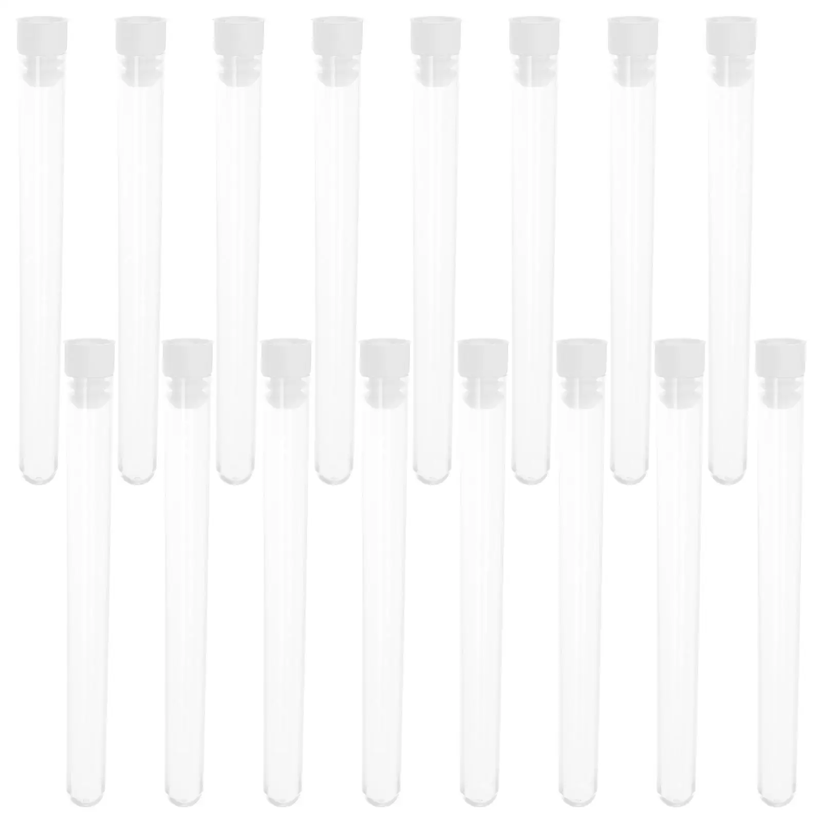 

50pcs Clear Storage Tubes 16x1.6cm Portable Hygiene Tampon Holder Vials Travel Size Candy Plastic Test Tubes Container
