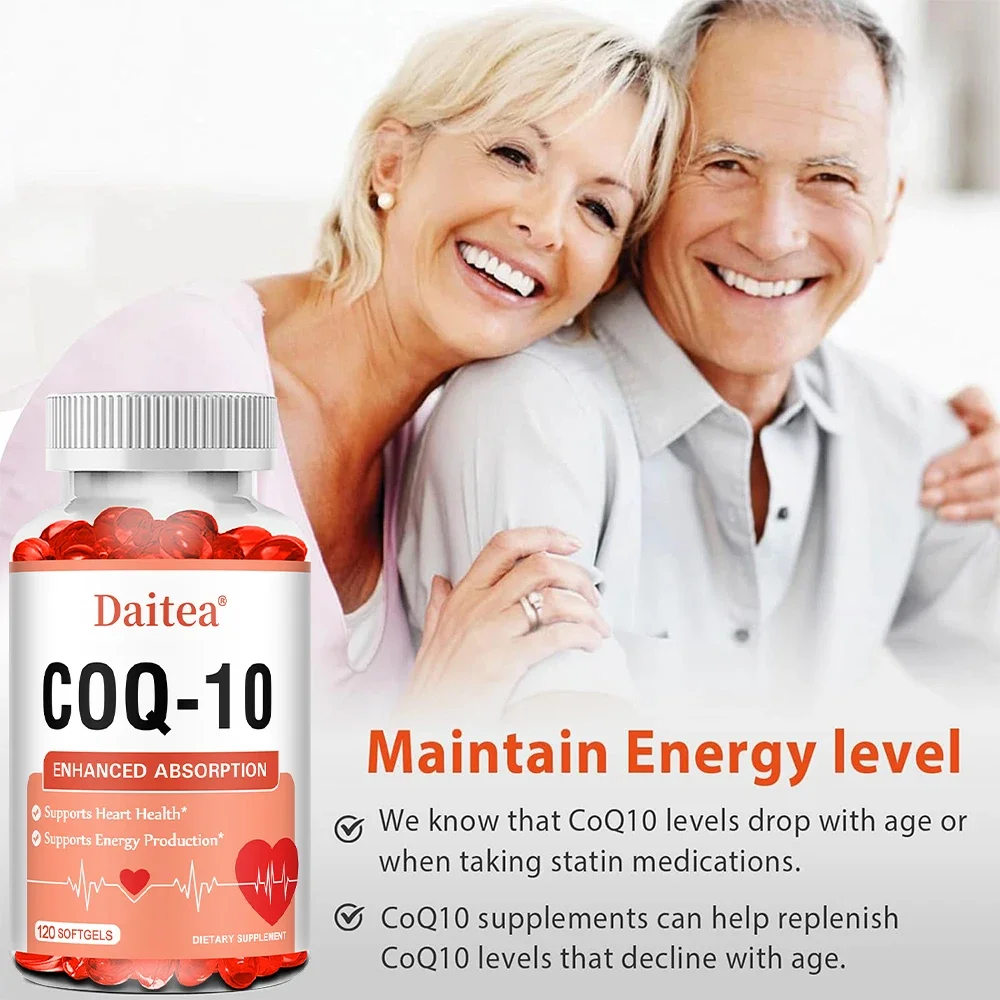 CoQ10 - مكمل طبيعي، يعزز الدورة الدموية، يدعم صحة القلب والأوعية الدموية، مضاد للأكسدة - 120 كبسولة