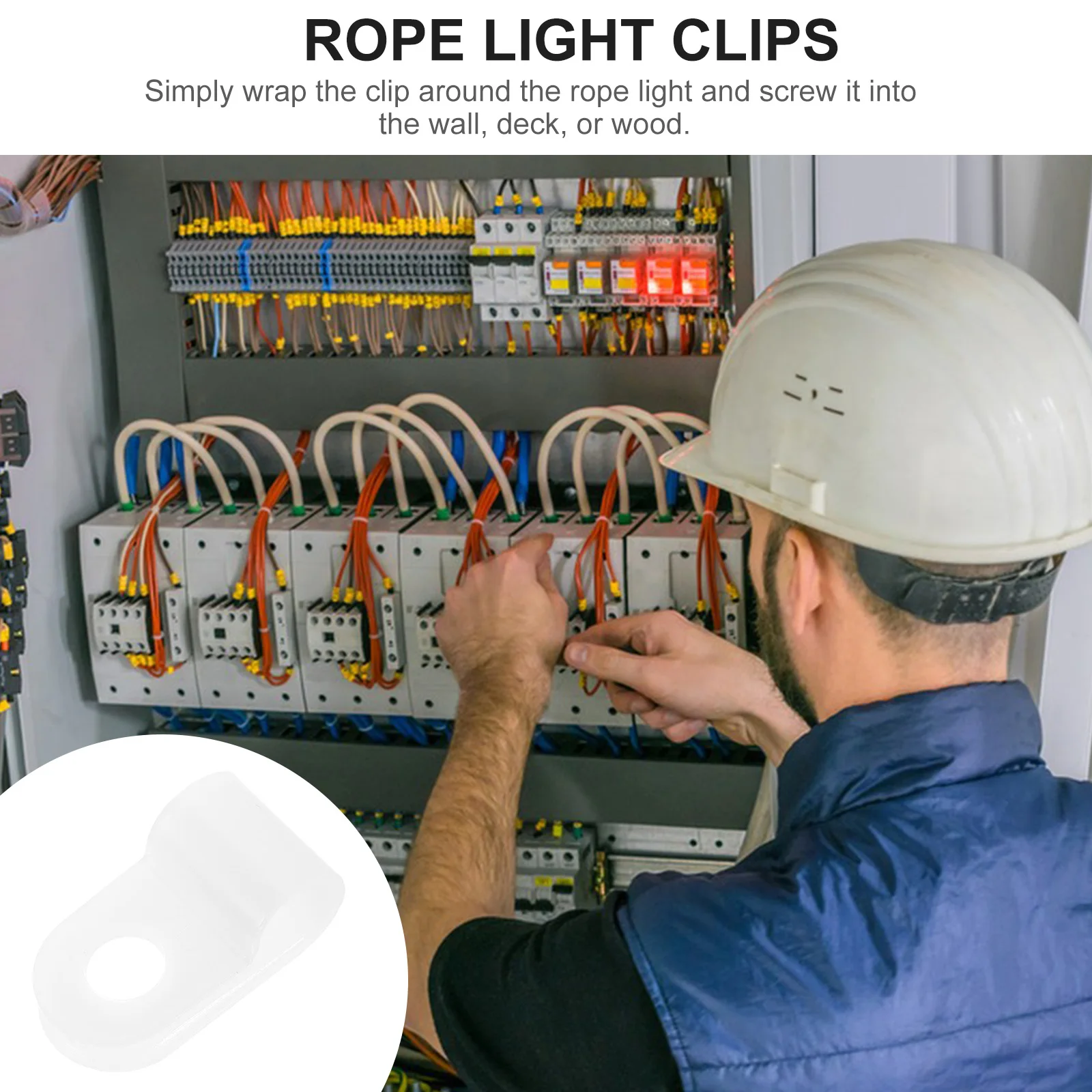 

100pcs Wire Clamp Rope Light Mounting Clips Pvc Outdoor Cable Clamps For Telephone Ethernet Cord Organizer Holders Wall Use