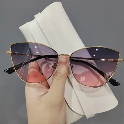Small Vintage Cat Eye Sunglasses Hot Fashion Women Trending Summer Eyewear Popular Shades for Lady UV400