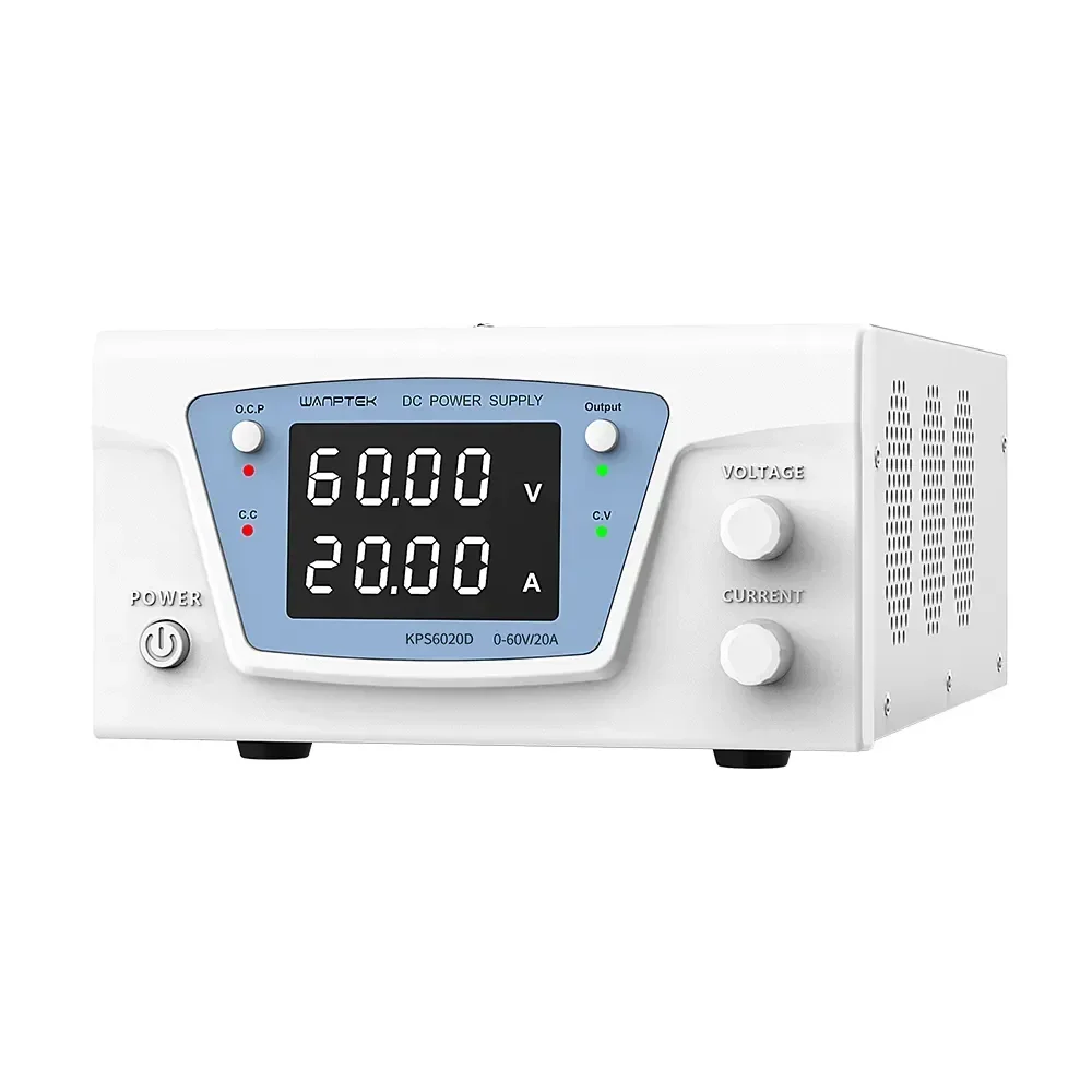 MSWANPTEK 60V 20A BENCH ADJUSTABLE DC POWER SUPPLY, DC POWER, LABORATORY, CHARGE, MEASURE, DESIGN, SCHOOL, ELECTROPLATE, KPS6020