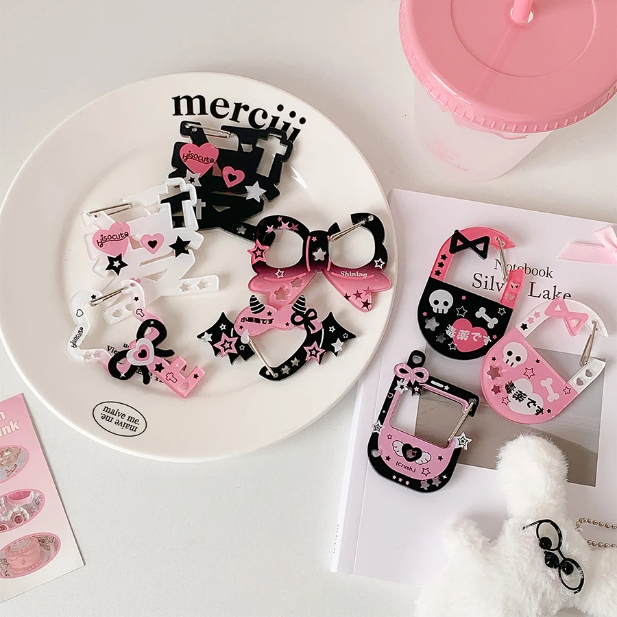 Portable Acrylic Pendant Handbook Decoration Keychain Charm Ita Bag Buckle Backpack Accessories For Everyday Use