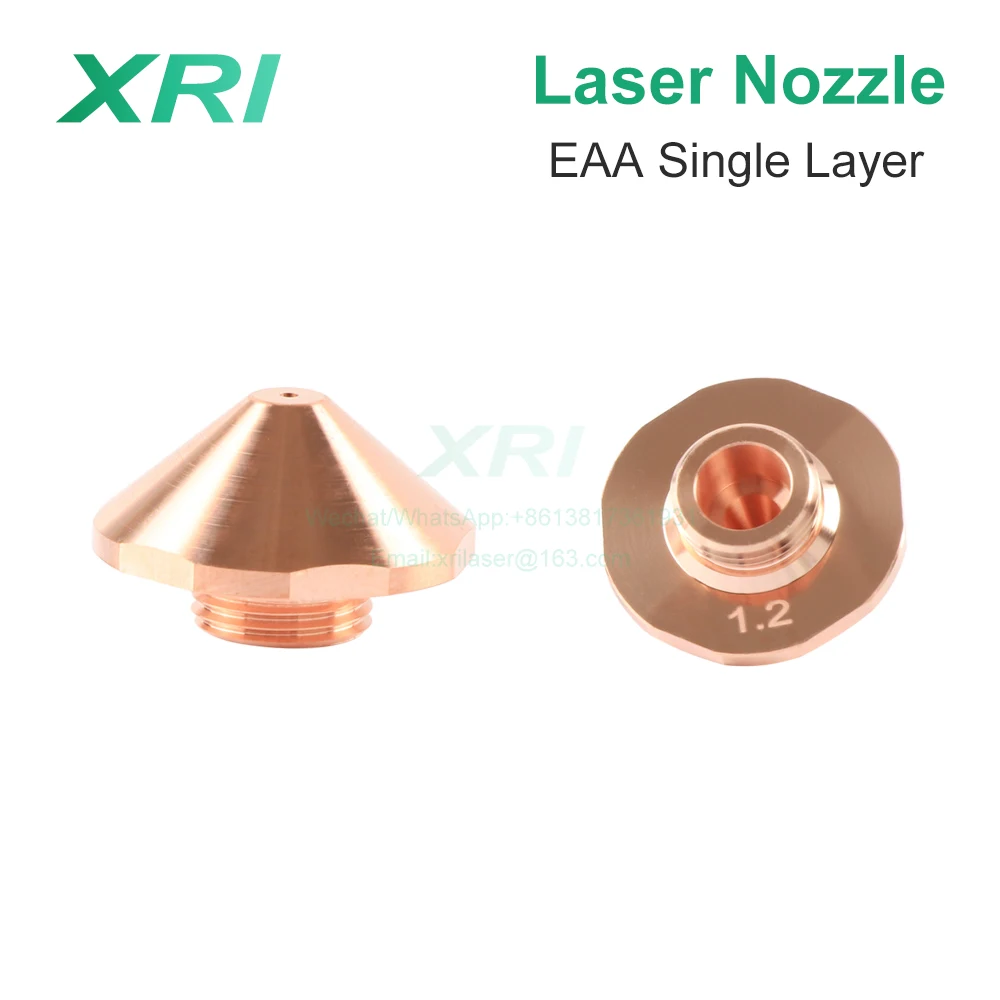 EAA Laser Nozzle Single Layer Without Chrome 0.8-2.7mm For Trumpf Fiber Laser Metal Cutting