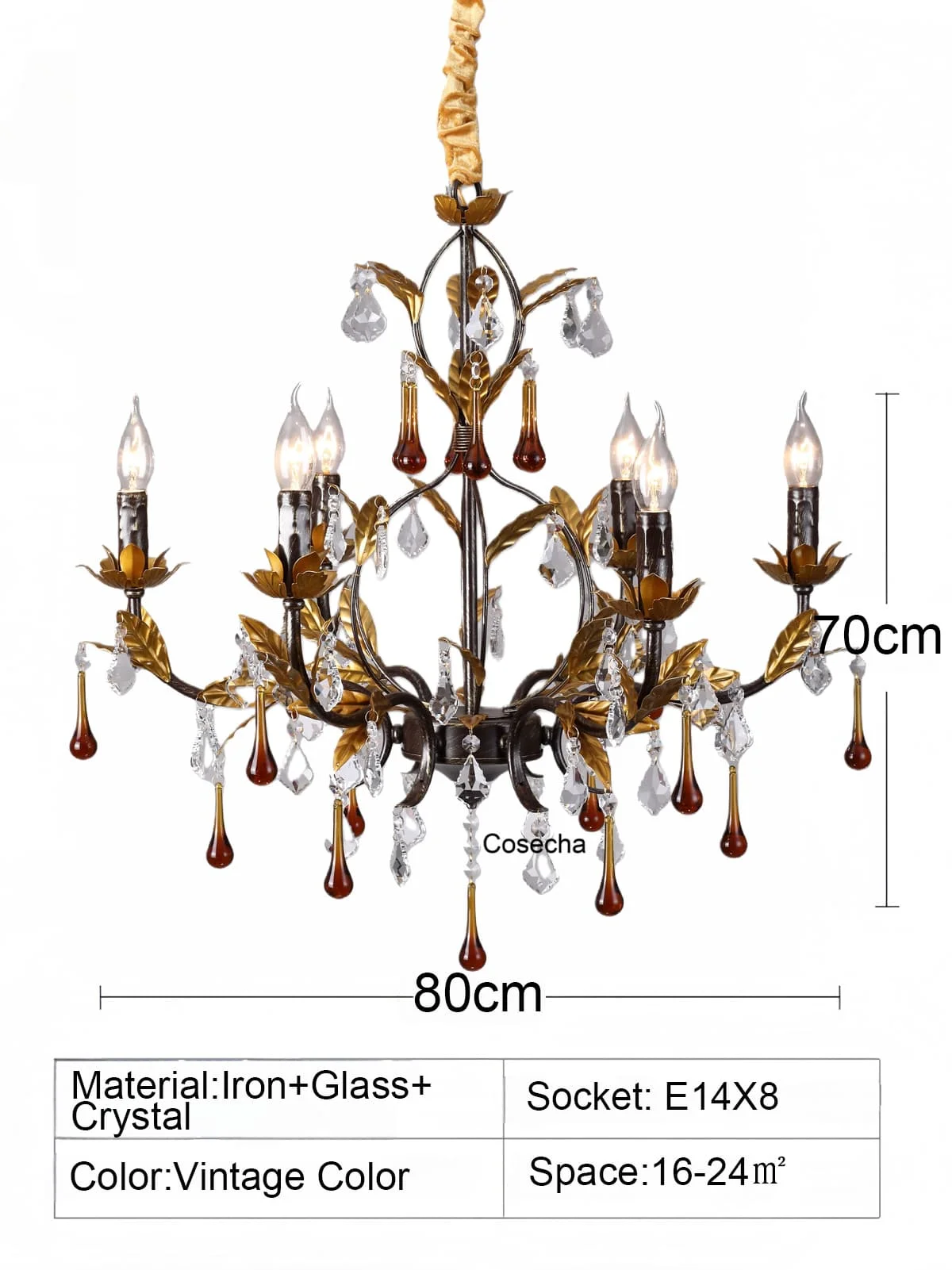 Franse kristallen kroonluchter slaapkamer 6 lampen eetkamer hangende lampen woonkamer kroonluchters met bladgoud klassieke 8 lampen