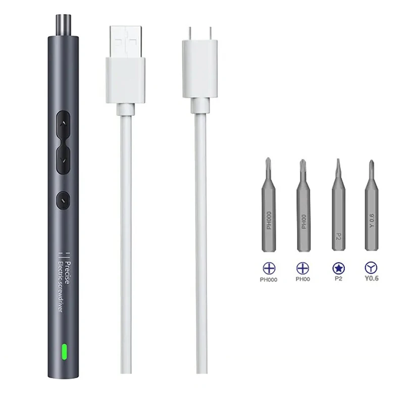 6 in 1 Precision Electric Screwdriver Set Power Tools Kits Rechargeable Wireless Cordless Magnetic Mini Small Bit for Xiaomi Pen