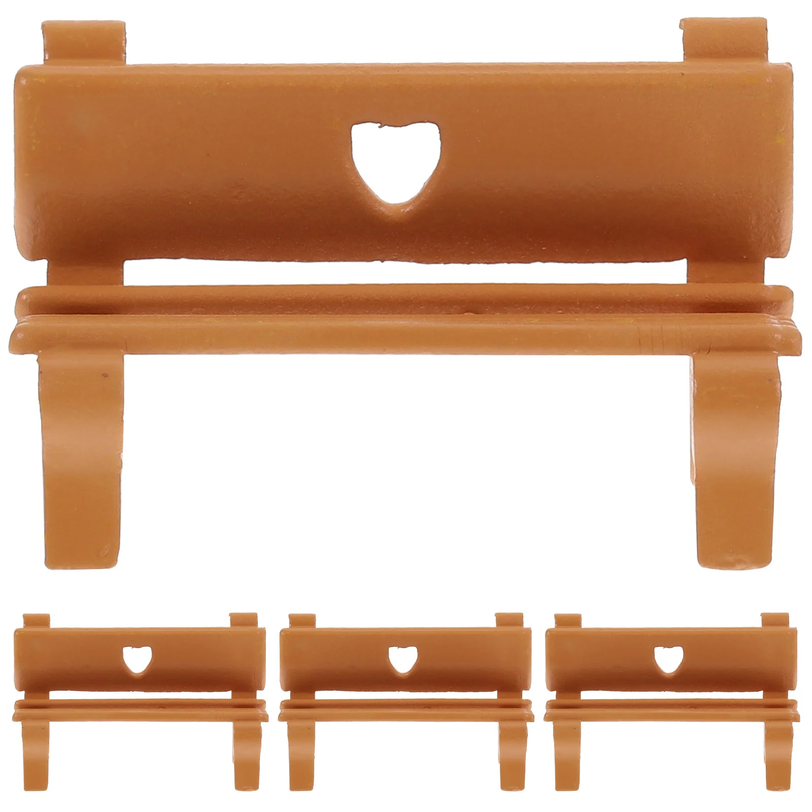 4 Pcs Model Mini Bench Beach Landscape Plastic Toy Benches House Furniture