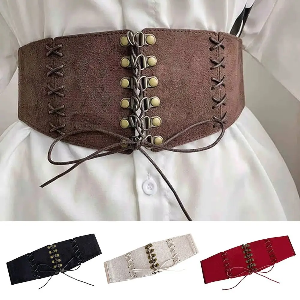

New Y2K Waist Belt Suede Velvet Stretch Women Waistband Waist Cincher Wide Waistband